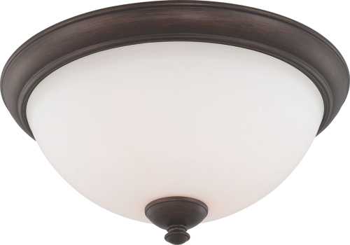 PATTON 3 LIGHT CHANDELIER WITH FROSTED GLASS, ARMS DOWN - Click Image to Close