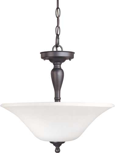 PATTON ES 3 LIGHT CHANDELIER WITH FROSTED GLASS, THREE 13W GU24 - Click Image to Close