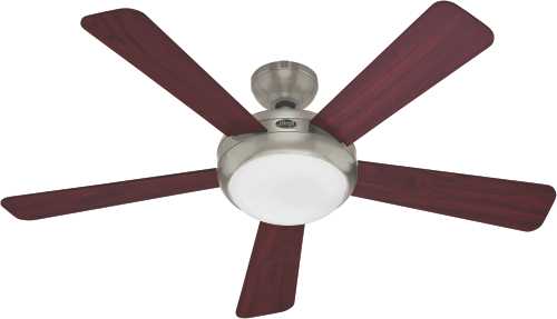 HUNTER FAN, PALMERO 52 IN., 5 BLADE BRUSHED NICKEL LARGE ROOM L - Click Image to Close