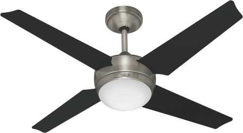 HUNTER FAN, SONIC 50 IN., 4 BLADE BRUSHED NICKEL LARGE ROOM LIG - Click Image to Close