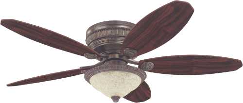 HUNTER FAN, ST. MICHAELS 52 IN., 5 BLADE EGYPTIAN BRONZE LOW PR - Click Image to Close