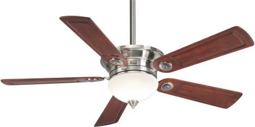 CASABLANCA, WHITMAN 54 IN., 5 BLADE BRUSHED NICKEL LIGHTED CEIL - Click Image to Close
