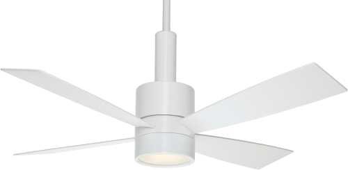 CASABLANCA, BULLET 54 IN., 4 BLADE SNOW WHITE LIGHTED CEILING FA - Click Image to Close