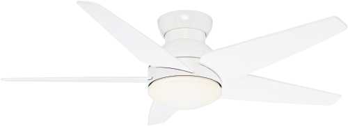 CASABLANCA, ISOTOPE 52 IN., 5 BLADE SNOW WHITE LIGHTED CEILING