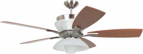 ENCLAVE 54 IN. DUAL MOUNT CEILING FAN, BRUSHED NICKEL WITH DUAL - Click Image to Close