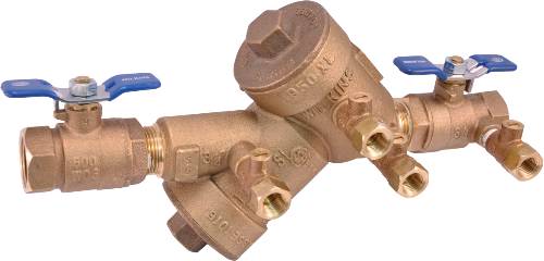 WILKINS DOUBLE CHECK VALVE BACKFLOW PREVENTER 1" LEAD FREE - Click Image to Close