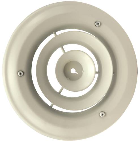 ROUND CEILING DIFFUSER 6 IN. WHITE - Click Image to Close