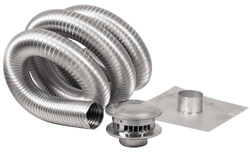 GAS VENT TYPE B, 4 IN X 35 FT CHIMNEY KIT - Click Image to Close