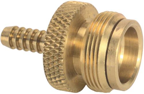GAS MALE SWIVEL FITTING 1" 20 SWIVEL X 1/4" HOSE BARB - Click Image to Close