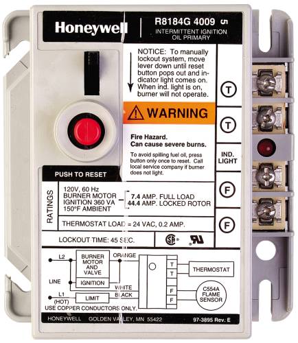 PROTECTORELAY OIL BURNER CONTROL 30 SECOND LOCKOUT