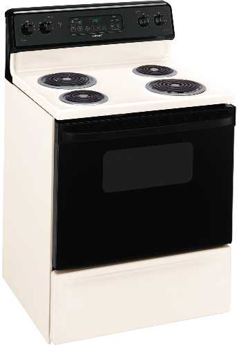 GE HOTPOINT 30 IN. FREE STANDING ELECTRIC RANGE BISQUE - Click Image to Close