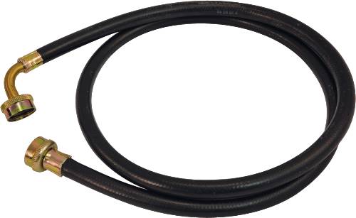 WASHING MACHINE HOSE WITH ELBOW 6 FT. - Click Image to Close
