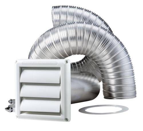 DRYER VENT KIT DUCT 4 IN. X 8 FT. ALUMINUM - Click Image to Close