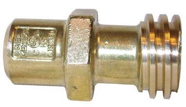 GAS FORKLIFT CONNECTOR 1-1/4" LH ACME X 3/8" FNPT - Click Image to Close