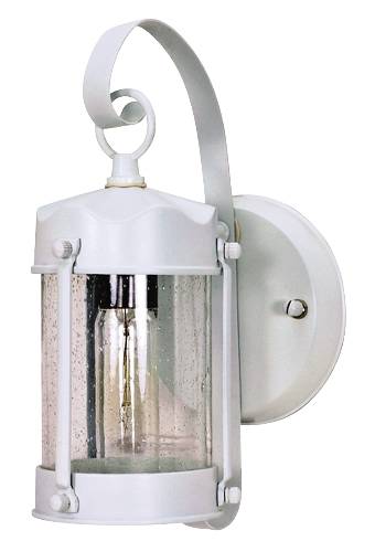 OUTDOOR PIPER WALL LANTERN-1 LIGHT-WHITE - Click Image to Close