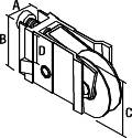 PATIO DOOR ROLLER ASSEMBLIES 7/8 IN. X 1-3/8 IN. X 1-1/2 IN. STE - Click Image to Close