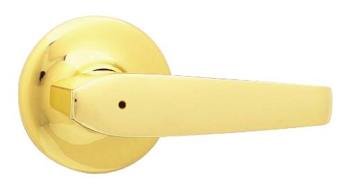 KWIKSET KINGSTON PRIVACY LEVER POLISHED BRASS - Click Image to Close