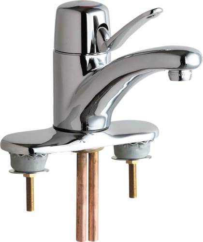 CHICAGO FAUCETS SINGLE LEVER BATHROOM SINK MIXING FAUCET WITH 4