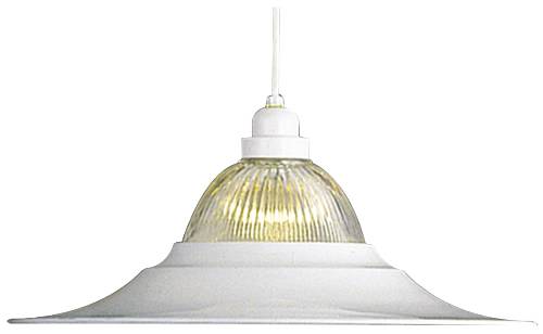 PENDANT CEILING FIXTURE WITH RIBBED GLASS, MAXIMUM ONE 150 WATT