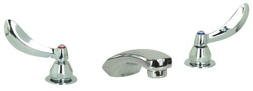 DELTA "TECH" WIDESPREAD TWO HANDLE FAUCET LEAD FREE WITH LEVER H - Click Image to Close