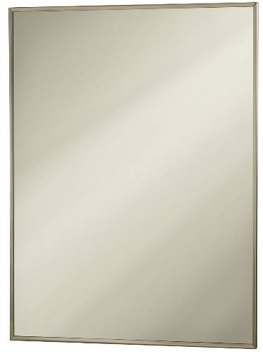 WALL MIRROR, 18 IN. X 24 IN. THEFT PROOF CHROME FRAME - Click Image to Close