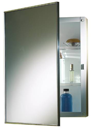 MEDICINE CABINET RECESSED POLISHED STAINLESS 14 IN. X 18 IN.