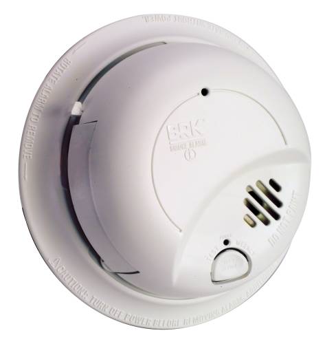 BRK AC POWERED SMOKE ALARM WITH SILENCE FEATURE AND BATTERY BACK - Click Image to Close
