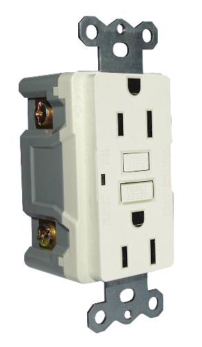GFCI RECEPTACLE, 15 AMP, IVORY - Click Image to Close