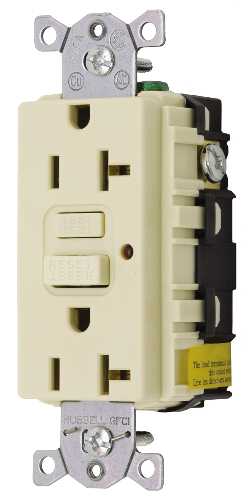 GFCI TAMPER/WEATHER PROOF RECEPTACLE 20 AMP IVORY - Click Image to Close