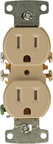 TAMPER PROOF RECEPTACLE 15 AMPS WHITE