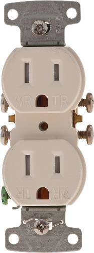 SELF GROUNDING & TAMPER PROOF DUPLEX RECEPTACLE 15 AMPS ALMOND SELF GROUNDING & TAMPER PROOF DUPLEX RECEPTACLE 15 AMPS ALMOND