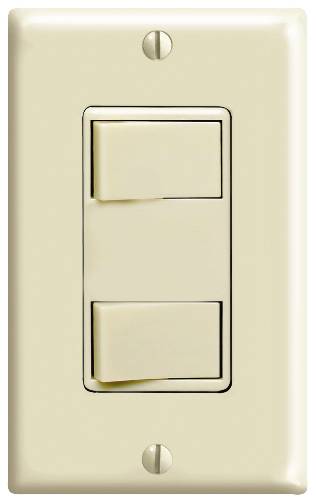 DECORA COMMERCIAL GRADE COMBO DUAL ROCKER SWITCH IVORY