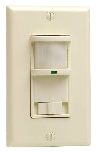 DECORATOR WALL SWITCH INFRARED OCCUPANCY SENSOR WHITE