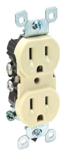 ALUMINUM WIRE RECEPTACLE IVORY - Click Image to Close