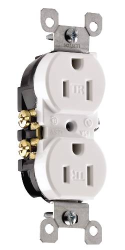 TAMPER RESISTANT DUPLEX RECEPTACLE 15 AMPS IVORY - Click Image to Close