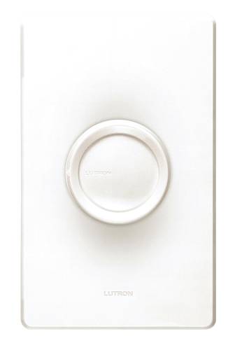 LUTRON ROTARY 1P ROTATE ON/OFF DIMMER 600W WHITE - Click Image to Close