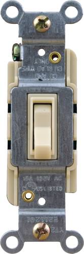 GROUNDED SWITCH 3 WAY BROWN - Click Image to Close