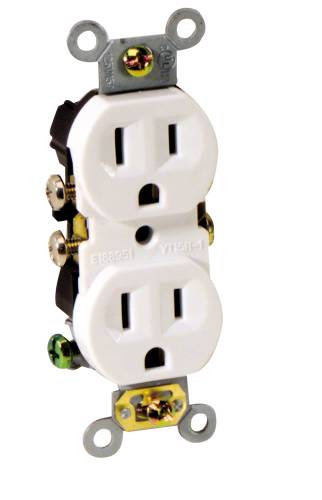 DUPLEX RECEPTACLE 15 AMPS ALMOND - Click Image to Close