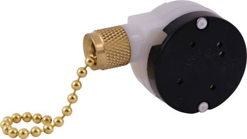 UNIVERSAL CEILING FAN THREE SPEED PULL CHAIN SWITCH - Click Image to Close