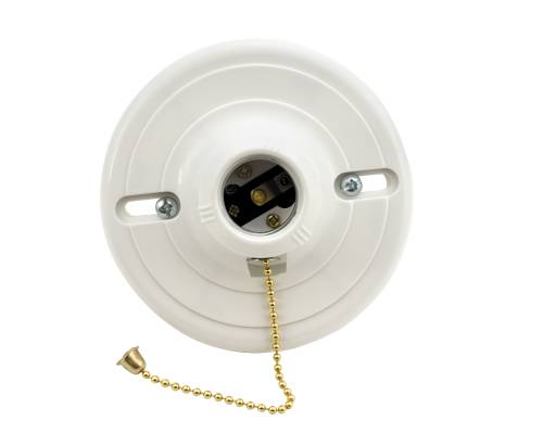 PLASTIC PULL CHAIN FIXTURE - Click Image to Close