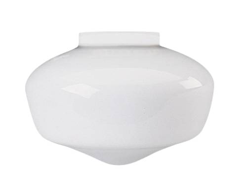 SCHOOLHOUSE LIGHT KIT REPLACEMENT GLASS, 8-1/2 IN., WHITE - Click Image to Close
