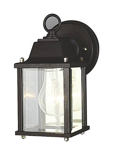 OUTDOOR WALL LATERN 1 LIGHT FIXTURE BLACK - Click Image to Close