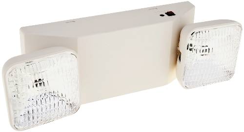 EMERGENCY LIGHT FIXTURE 2 LAMP BATTERY BACK UP - Click Image to Close