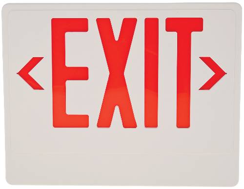 EMERGENCY EXIT SIGN WITH BATTERY BACK UP 13" WIDE X 10-1/8" HIGH