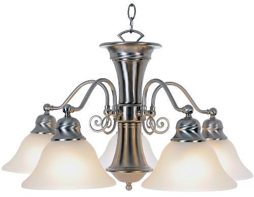 WELLINGTON CHANDELIER CEILING FIXTURE WITH FIVE 13 WATT COMPACT - Click Image to Close