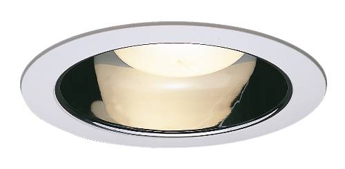 RECESSED LIGHTING ALZAK REFLECTOR TRIM 6 IN. CHROME WITH WHITE T - Click Image to Close