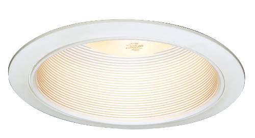 RECESSED LIGHTING METAL BAFFLE TRIM 6 IN. WHITE WITH WHITE TRIM