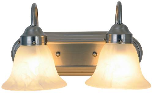 LUNAR BAY VANITY LIGTH FIXTURE WITH TWO 13 WATT GU24 TYPE FLUORE - Click Image to Close