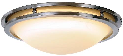 CONTEMPORARY FLUSH MOUNT CEILING FIXTURE WITH ONE 22 WATT CIRCLI - Click Image to Close