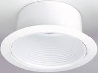 RECESSED LIGHTING BAFFLE 5 IN. WHITE WITH WHITE TRIM RING - Click Image to Close
